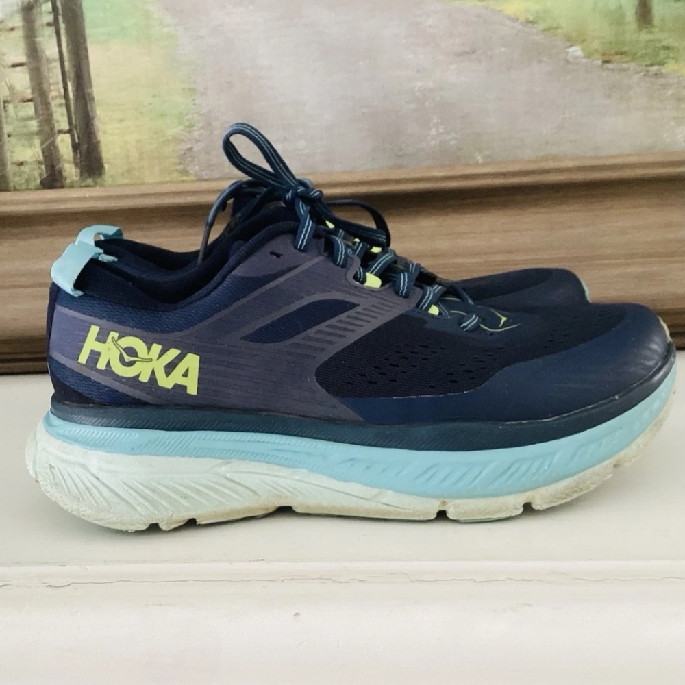 Hoka One One Womens Stinson ATR 6 Running Shoe Blue Size US 9 UK 7.5 EU 41 FLAW